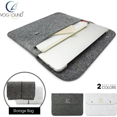 Wool Felt Laptop Notebook Bag Pouch Case for Macbook Air 11 13 12 15 Pro 13.3 15.4 Retina Unisex Liner Sleeve for Xiaomi HP Dell