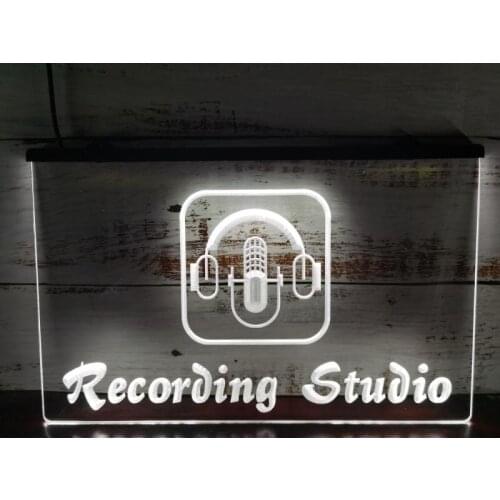 I801 Recording Studio Microphone Bar LED Neon Light Sign