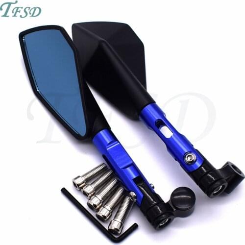 Universal 8mm 10mm Aluminum CNC Motorcycle Motorbike rearview back side rearview mirror colorful For Triumph Street Triple 675