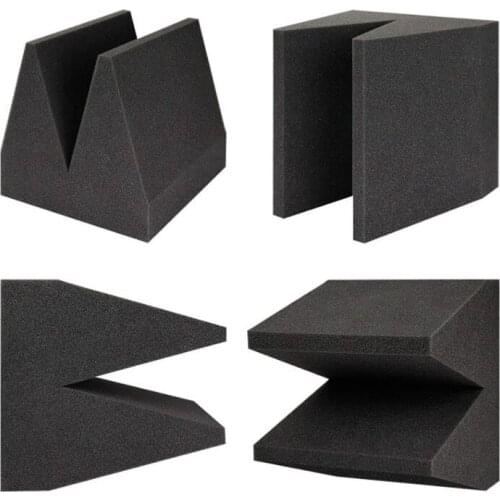 Quality 4 Pcs Acoustic Foam Board,Studio Wedge Tile,Acoustic Foam Soundproof Bass Control Studio Treatment Wall Panel,20X20X20cm