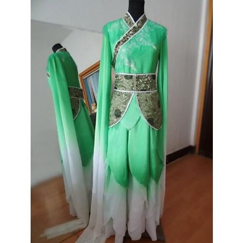 Long Sleeve Women Chinese Tradiational Dance Costume Female Ancient National Dance Dress for Stage Hanfu Clothing Tang Suit 89