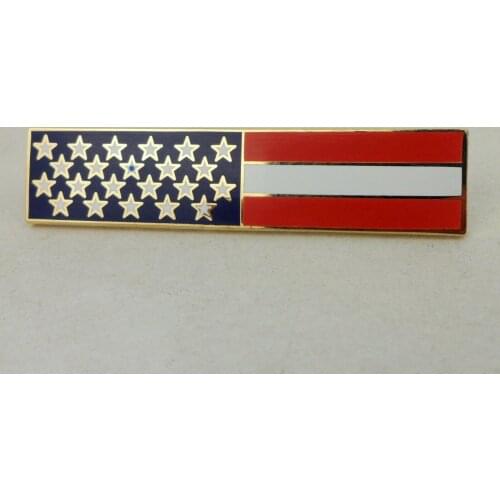 Stars and Stripes Badge American Flag Badge Pin U.S. Flag Service Bar Military Store