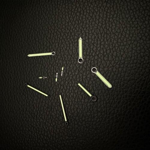 1 Set Of Watch Hands Black Luminous Needles Black Green Light Orange For ETA 6498 6497 Seagull ST3620 ST3600 Movement Needles