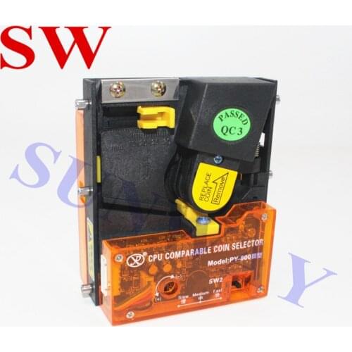 2PCS PY-800 Advanced CPU comparable Coin selector arcade game accessories vertical coin acceptor for coin operator cabinet