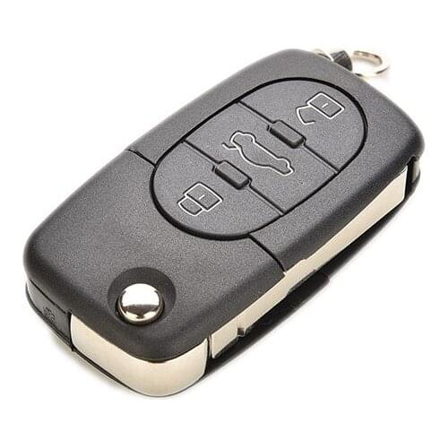 2016 New 3 Button Remote Key Fob Case Shell & Blade HAA For Audi A2 A3 A4 A6 A8 TT CR2032