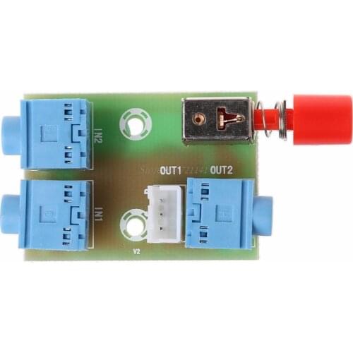 3.5 Audios 2 In 1 Out Switch Switching Board Audio Socket Signal Switches Module Dropship