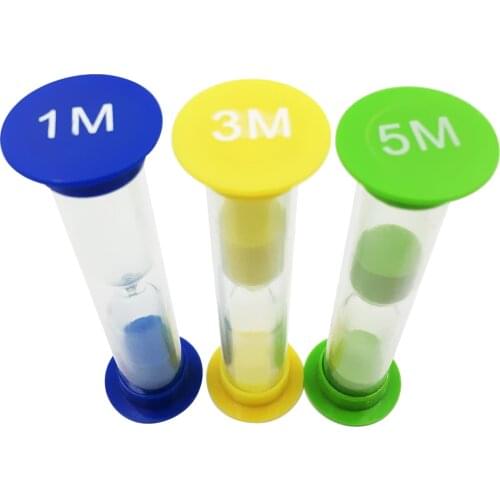 3xPlastic Home Decor Hourglass Sandglass Table Ornament Decoration 1+3+5 Min