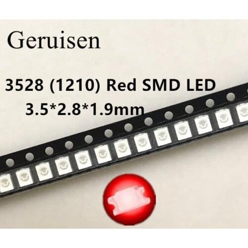 4000PCS 3528/1210 Red Smd Plcc-2 Ultra Bright Light-emitting Diodes Led 2015 Surface Mount New Arrival led