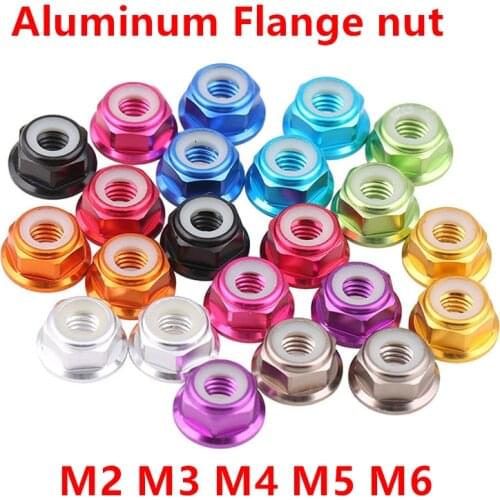50pcs M2 M3 M4 M5 M6 Aluminum Flange Nuts Nylon Rivet Nut Rivnut Nuts Aluminum Alloy Hex Nuts