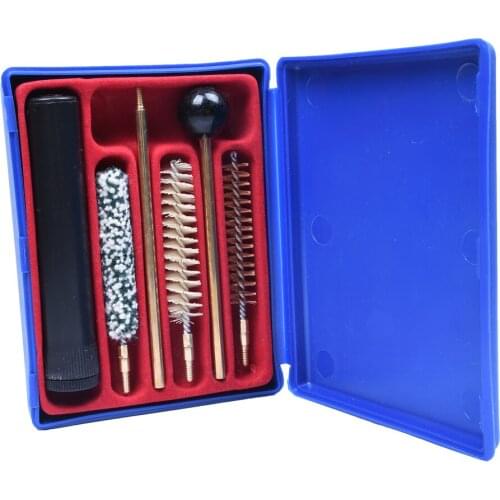6pcs Gun Cleaning Kit For Pistol Handgun 38/357/9mm Cleaner Professional Gun Cleaning Set Gun Brush Tool Hunting Accessories