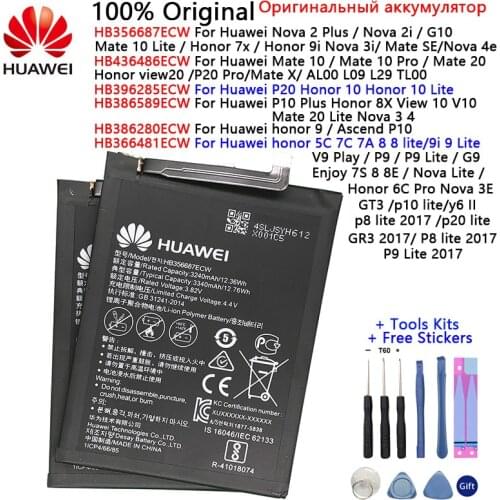 Huawei Original battery For Huawei Nova 2 Plus 2i 3 3E 4 4e /G10/Mate X SE 10 20/10 Pro / Honor 7X P9 9i/8 9 lite Phone battery