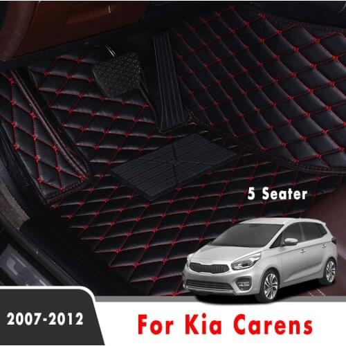 LHD For Kia Carens 2012 2011 2010 2009 2008 2007 (5 Seater) Car Floor Mats Accessories Custom Leather Carpets Decoration Parts