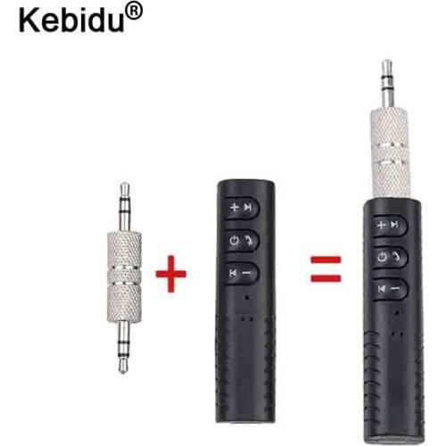 Kebidu Wireless Bluetooth Receiver 3.5mm Jack Bluetooth Audio Music adapter Clip-on for Headphone Speakers with Mic Newest