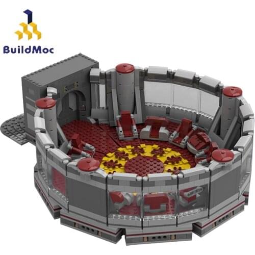 BuildMoc Space Plan Grandmaster Seat Room Building Blocks MOC Military Architecture Street View Model Bricks Toys For Children