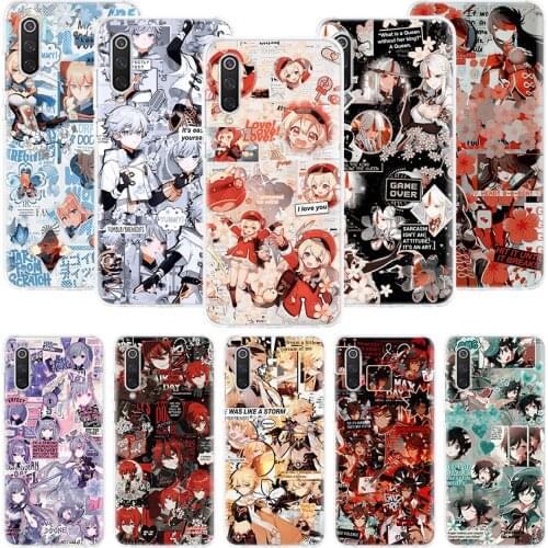 Genshin Impact Game Phone Case For Xiaomi Mi Note 10 11 9 8 10T 9T CC9 A1 A2 A3 5X 6X Pocophone F1 X3 F2 Pro Lite Coque Cover