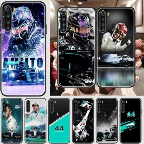 Racing racer Lewis Hamilton 44 Phone case For Xiaomi Redmi Note 7 7A 8 8T 9 9A 9S K30 Pro Ultra black 3D back fashion hoesjes