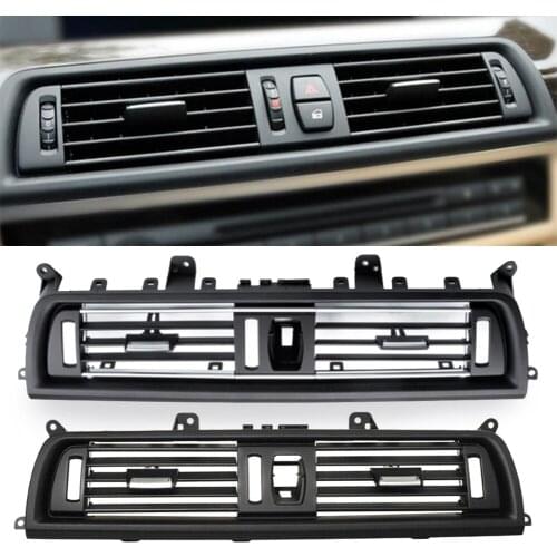Black Car Front Dash Panel Center Air Outlet Vent Grill Cover For BMW F10 F11 F18 5Series 2010 2011 2012 2013 2014 2015 2016
