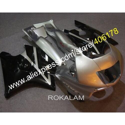 Cheap Fairings 97-98 For Honda CBR600 F3 1997 1998 Silver Black Sport Bike Fairings (Injection Molding)