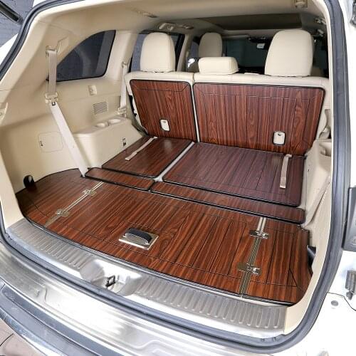 For Toyota Highlander Kluger XU50 2014 2015 2016 2017 2018 2019 Car Wood Cargo Liner Trunk Mats Wooden Pads Carpets Accessories