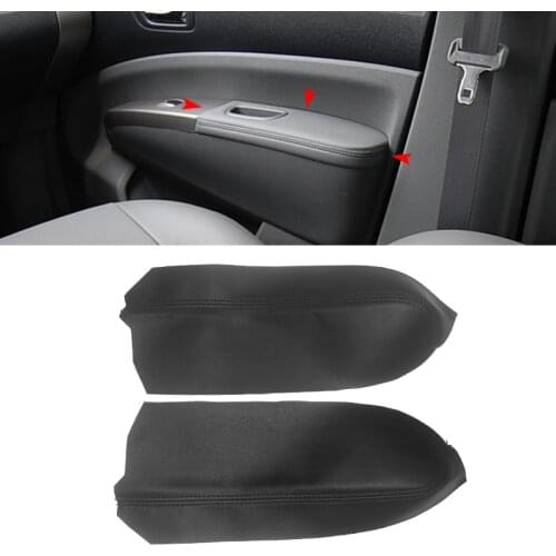 For Toyota Prius 2004 2005 2006 2007 2008 2009 2pcs Car Microfiber Leather Front Door Armrest Panel Cover Protective Trim