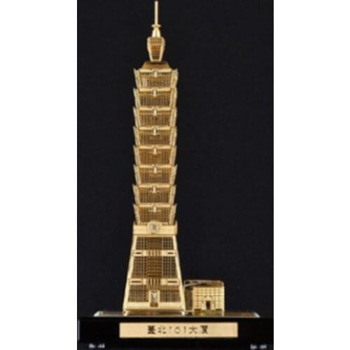 2 PCS Taiwan 101 Building Crystal Building Model Custom Travel Souvenir Decoration Crystal Crafts