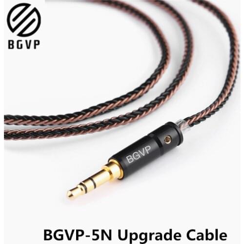 BGVP Mixed Braided OCC 5N 8 Strands DX3 Earphone Cable HIFI Upgraded Silver Plated MMCX Earpone Cable