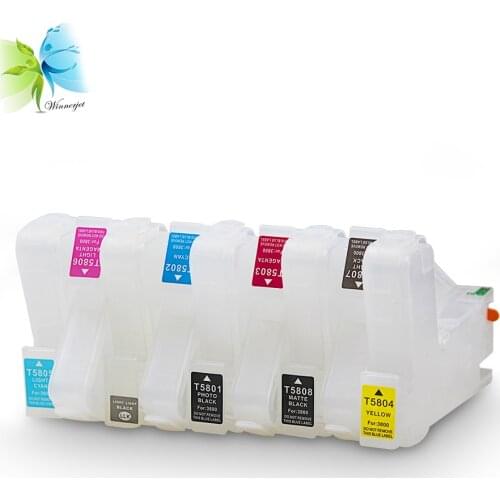 WINNERJET T5801-T5809 Empty Refillable Ink Cartridge With Chip Sensor For Epson Stylus Pro 3800 3880 Printer