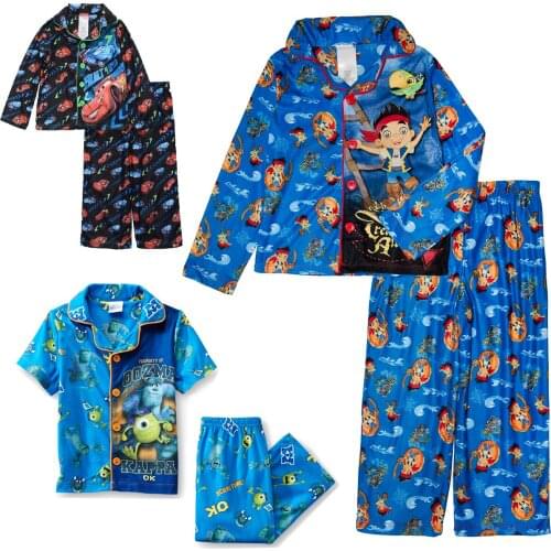 Disney Jake and Cars the Never Land Pirates Toddler Boys Pajamas Kids Sleepwear Clothing Sets