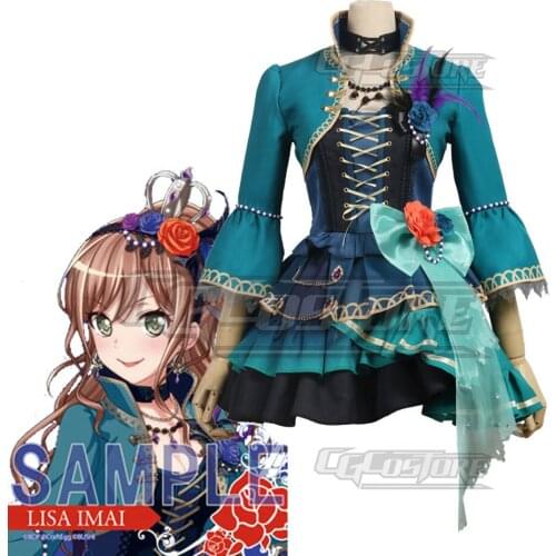 Cosplay Costume Anime Bang Dream! Imai Lisa Roselia 5th Single Dresses Christmas Halloween Free shipping CG330