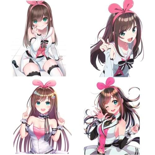 Hot Cartoon Sweet Lovely Kizuna Ai Anime Girl Car Sticker Auto Laptop PSE Decal Occlusion Scratch Vinyl Scratches Waterproof PVC
