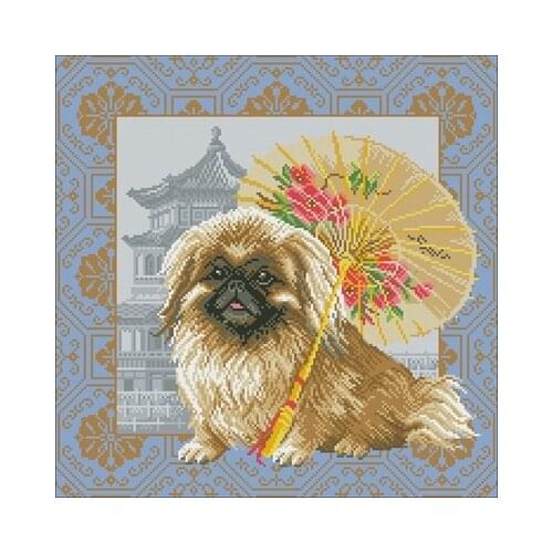 International Puppy Series-Japan Embroidery,DIY 14CT Unprinted Arts Cross stitch kits Set Cross-Stitching Home Decor