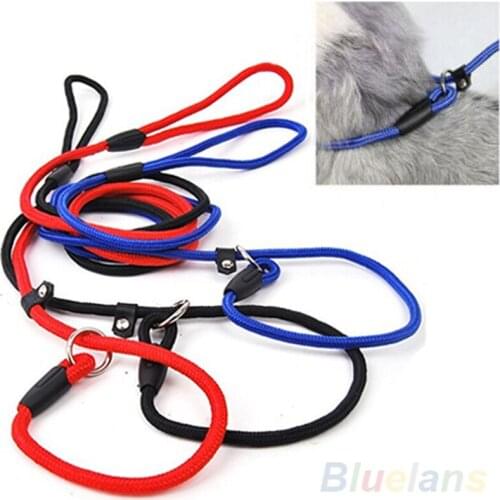 Pet Dog Nylon Rope Training Leash Dogs P Chain Slip Collar Walking Lead Rope Strap Adjustable Traction For Small Medium Breeds