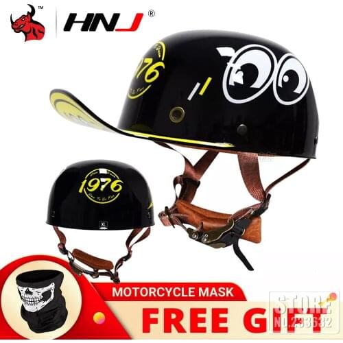 NEW Motorcycle Helmet Men Open Face Retro Half Helmet Motorbiker Moto Rinding Vintage Crash Scooter Chopper Biker Helmet