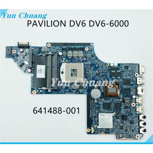 Hulics Original 641488-001 For HP PAVILION DV6 DV6-6000 laptop motherboard HM65 Discrete graphics DDR3