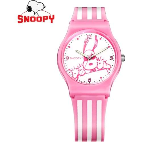 Genuine snoopy kids watches fashion women watch men watches cute casual Quartz Wristwatches rubber watch Water Resistant