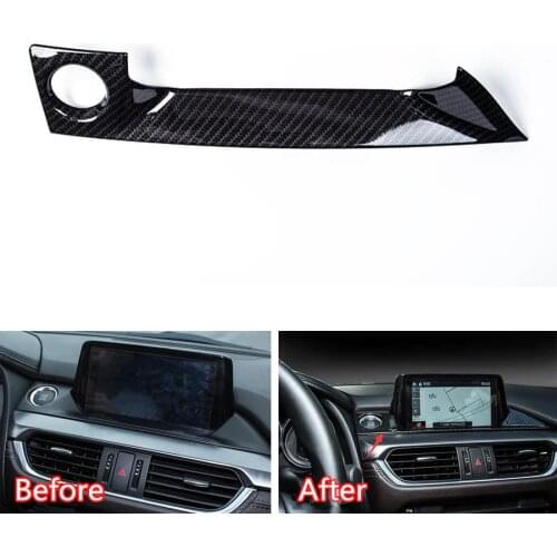 YAQUICKA For Mazda 6 Atenza 2017-18 Car Interior Accessories Dashboard GPS Navigation Strip Engine Start Stop Cover Sticker Trim