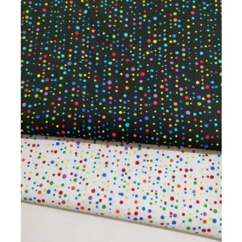 A riot of colors Polka Dot Various Colorful Rainbow Cotton Fabric Multicoloured DIY sewing Clothing Tissue Telas Patchwork