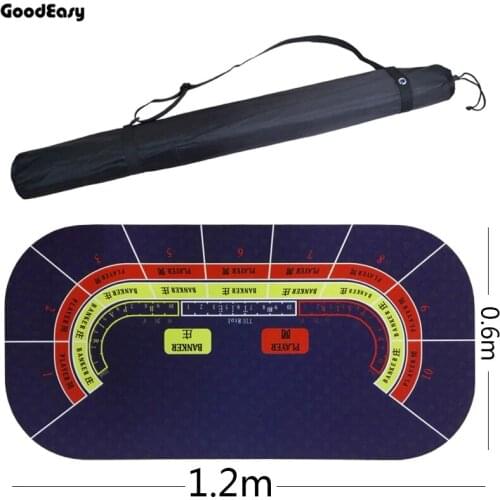 120*60cm Rubber Table Cloth Texas Hold'em Casino Poker Baccarat Suede Water Resistant Poker Table Game Mat Durable rubber Home