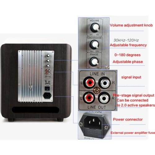 200W 12-inch High-power Subwoofer Speaker Home Fever Active Subwoofer Audio M100 HIFI Home Theater Subwoofer Amplifier Speaker