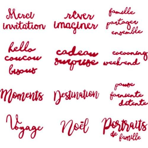 French Words Series Hot Sales Style/1 Metal Cutting Dies for DIY Scrapbooking Embossing Crafts Cards Making New 2019 Dies