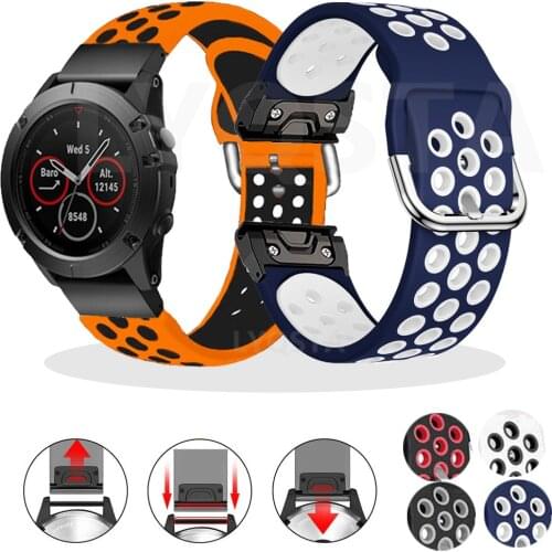 Smart Watch For Garmin Fenix 6S 6 6X Pro 5 5X Plus 3/3HR 935/945 Wristband Quick Release 26 22mm Bracelet Silicone Watch Straps