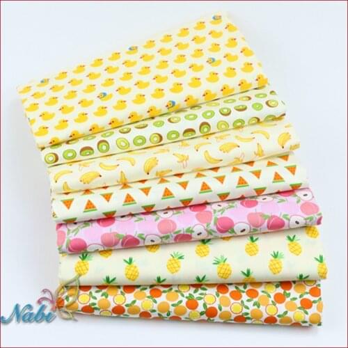 SMTA 50*160cm Cotton Fabric The Cloth Patchwork Fabrics By The Meter Clothing Patchwork Accessories Colored Fruit 180g/m