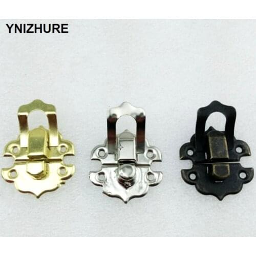 50PCS 30MM Antique Iron Jewelry Box Padlock Hasp Locked Wooden Wine Gift Box Handbag Buckle Hardware Accessories