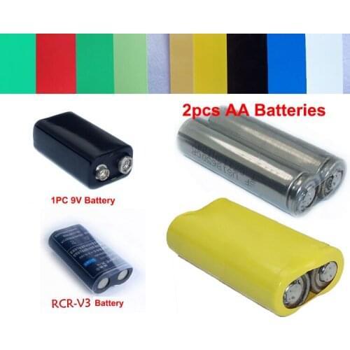 5M Green Yellow Red White 40mm Width 25mm Dia Insulating 9V AA Battery RCR-V3 Lithium Battery PVC Heat Shrink Shrinkable Tube