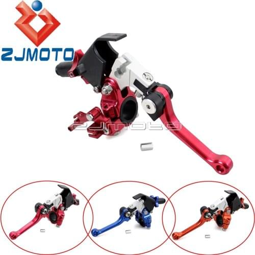 Universal Dirt Bike MX 7/8" Bar Adjustable Folding Clutch Lever For Honda Yamaha Suzuki CR CRF XR KX KLX RM DR DRZ YZ WR TTR