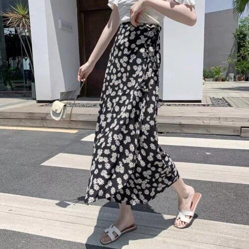 High Quality Breathable Skirts Summer Ladies Women Floral Skirts One-Piece Lacing Skirt Holiday Long Loose Beach Skirt Sun-Proof