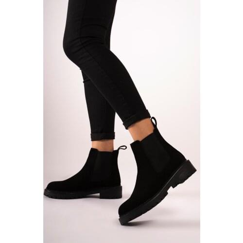 CZ London Genuine Leather Female So Wheel Boots Classic Short Heel Casual Base