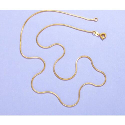 2020 New 24k Gold Necklace for Women Fashion Simple Single Chain Elegant Charm Wedding Fine Jewelry Necklaces Gold Collares