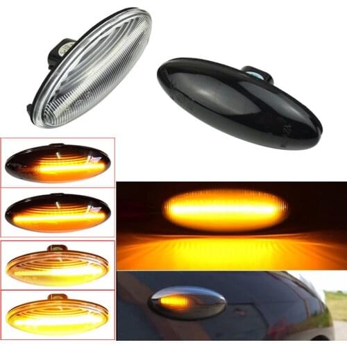1 Pair LED Car Dynamic Side Marker Blinker Light Signal Lamp Turn Signal Light For Toyota Yaris COROLLA Auris Mk1 E15 RAV4 Mk3