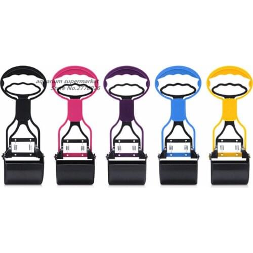 1 piece dogs poop pick up pet dog poop cleaning tools long handle toilet dog pooper cleaning bags purple/yellow/pink/blue/black